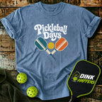 Pickleball Days Retro Paddle T-Shirt