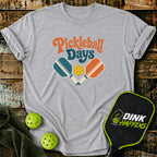 Pickleball Days Retro Paddle T-Shirt