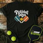Pickleball Days Retro Paddle T-Shirt